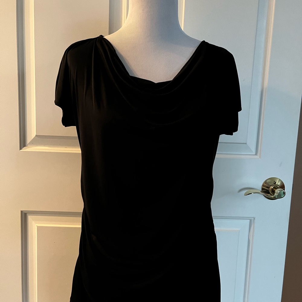 Banana Republic Elegant Black Draped Top